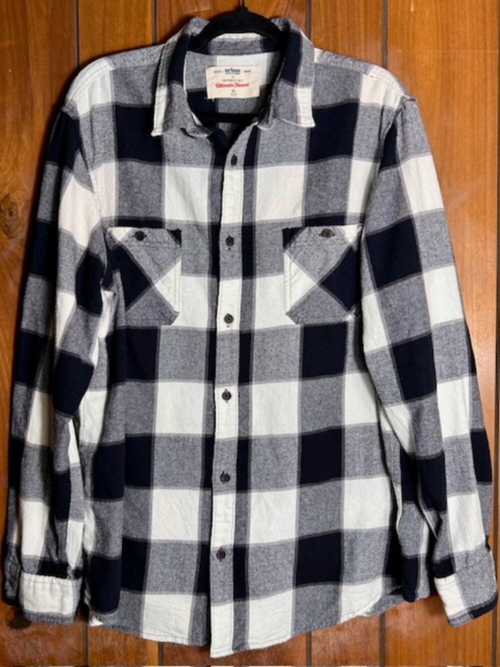 Urban Pipeline Awesomely Soft Ultimate Flannel Black/White Plaid Mens Sz 2XL GUC